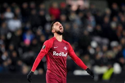 SOCCER - UEFA EL, Rosenborg vs RBS TRONDHEIM,NORWAY,08.NOV.18 - SOCCER - UEFA Europa League, group stage, Rosenborg BK vs Red Bull Salzburg. Image shows the disappointment of Munas Dabbur (RBS). GEPAxpictures xFlorianxErtl