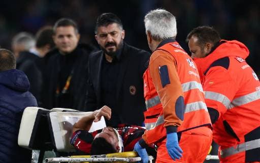 Sport Themen der Woche KW45 Sport Bilder des Tages Photo LaPresse - Spada November 08 , 2018 Sevilla ( Spain ) Soccer A.C. Milan - Season 2018-2019 Betis Siviglia vs Milan "Benito Villamarin "Stadium In the pic: Mateo Musacchio injured  Copyright: xLaPresse Spadax