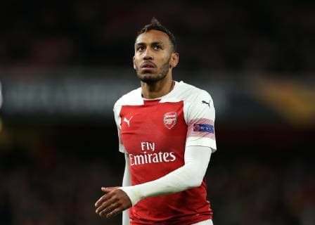 8th November 2018, Emirates Stadium, London, England; UEFA Europa League football, Arsenal versus Sporting Lisbon; Pierre-Emerick Aubameyang of Arsenal  ActionPlus12077809 JohnxPatrickxFletcher