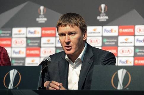 Fußball, EL, FC Vorskla Poltava - FK Qarabag Head coach of FC Vorskla Poltava Vasyl Sachko attends a post-match news conference after his team lost 0-1 to Qarabag FK in the UEFA Europa League Matchday 4 Group E game, Poltava, central Ukraine, November 9, 2018. Ukrinform. Post-match news conference of Vorskla?s manager Vasyl Sachko in Poltava  Copyright: xHennadiixMinchenkox