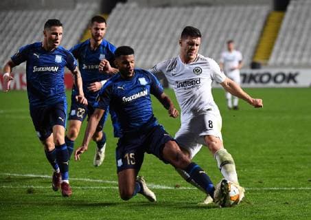 08 11 2018 xjhx Football UEFA Europa League Apollon Limassol Eintracht Frankfurt emspor v l Dylan Quedraogo Apollon Limassol Luka Jovic Eintracht Frankfurt DFL REGULATIONS PROHIBIT ANY USE OF PHOTOGRAPHS as IMAGE SEQUENCES and or QUASI VIDEO Nicosia