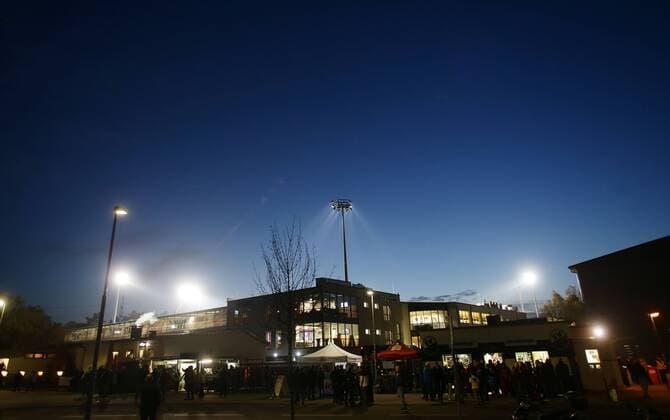 Sandhausen Soccer 2 Bundesliga SV Sandhausen vs MSV Duisburg Stadium with Abendhommel Overview