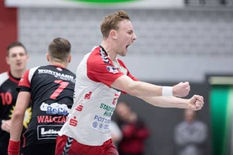 Luebbecke Germany 09 11 2018 2 Handball Bundesliga 2018 2019 TuS N Luebbecke vs ASV Hamm Westfalen Lukas Blohme Hamm Luebbecke Nordrhein Westfalen Germany Merkur Arena
