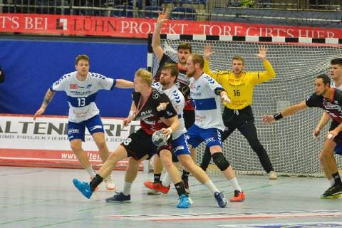 HSG Nordhorn Lingen Dessau Rosslauer HV Handball 2 Bundesliga 13 Gregor Remke 48 Julian Possehl GER Handball HSG Nordhorn Lingen Dessau Rosslauer HV 09 11 2018 Nordhorn Copyright: xEIBNER Juergen_Luekenx EP_LUEKEN_EER