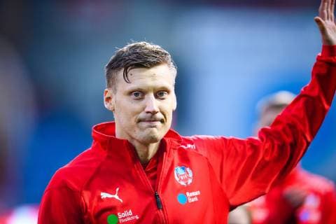 181110 Helsingborgs Andri Runar Bjarnason utsedd till Arets HIF:are inför fotbollsmatchen i Superettan mellan Helsingborg och Varberg den 10 november 2018 I Helsingborg.  Copyright: PETTERxARVIDSON BB181110PA011