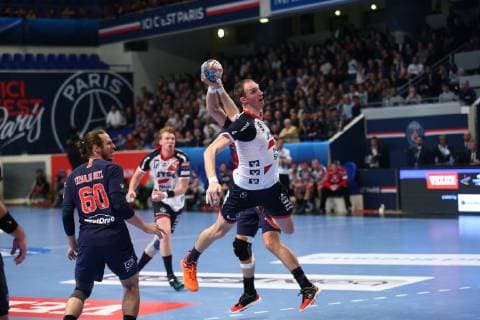 Holger Glandorf (Flensburg) HANDBALL : VELUX EHF Champions League - 7eme journee - Paris Saint-Germain HB vs SG Flensburg-Handewitt - 10 11 2018 KevinDomas Panoramic 
