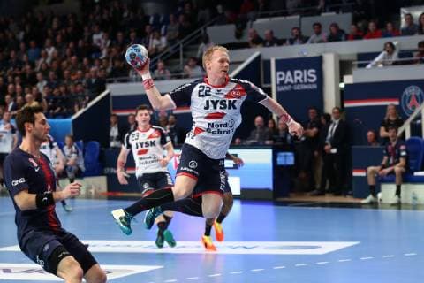 Anders Zachariassen (Flensburg) HANDBALL : VELUX EHF Champions League - 7eme journee - Paris Saint-Germain HB vs SG Flensburg-Handewitt - 10 11 2018 KevinDomas Panoramic 