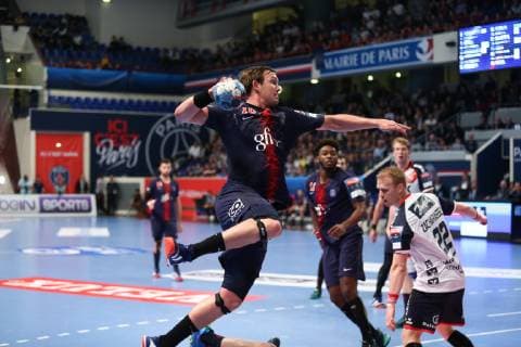 Handball, CL, Paris St. Germain - SG Felnsburg-Handewitt Sander Sagosen (Paris) HANDBALL : VELUX EHF Champions League - 7eme journee - Paris Saint-Germain HB vs SG Flensburg-Handewitt - 10 11 2018 KevinDomas Panoramic 