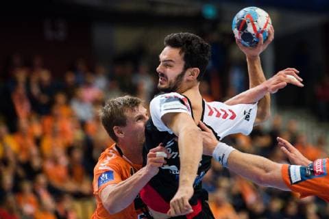 Handball, CL, Kristianstad - Telekom Veszprem 181110 Telekom Veszprems Petar Nenadic under handbollsmatchen i Champions League mellan Kristianstad och Telekom Veszprem den 10 november 2018 i Helsingborg.  Copyright: AvdoxBilkanovic BB181110AB083