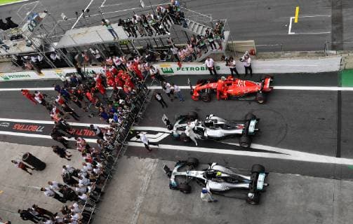 Lewis Hamilton Valtteri Bottas Sebastian Vettel formula 1 GP Brazil in Sao Paulo Interlagos 10 11 2018 Photo mspb Jerry Andre Lewis Hamilton Valtteri Bottas Sebastian Vettel formula 1 GP Brazil 2018