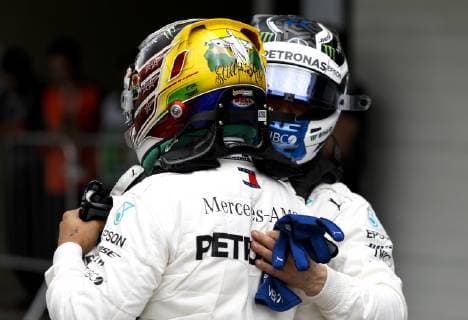 Motorsports: FIA Formula One World Championship WM Weltmeisterschaft 2018, Grand Prix of Brazil World Championship;2018;Grand Prix;Brazil , 44 Lewis Hamilton (GBR, Mercedes AMG Petronas F1 Team), Cristo Redentor on the Helmet Sao Paulo Brazil