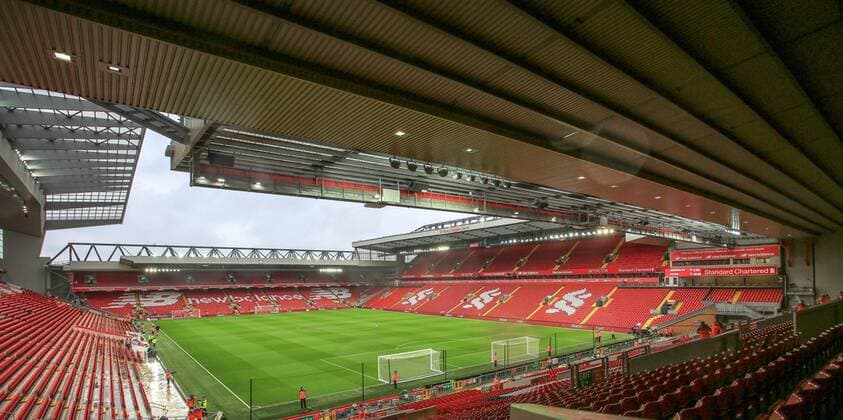 Liverpool v Fulham Premier League General view inside the stadium before the Liverpool and Fulham match in the Premier League match at Anfield, Liverpool Content Not Available For UK Newspapers Copyright: xStevexO Sullivanx FIL-12538-0009
