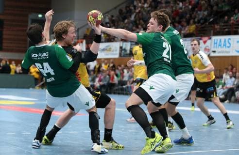 v li Benjamin Herth DJK Rimpar Wolves Markus Hagelin HSC 2000 Coburg Lukas Siegler DJK Rimpar Wolves Philipp Meyer DJK Rimpar Wolves DKB 2 Handball Bundesliga DJK Rimpar Wolves HSC 2000 Coburg xfsx