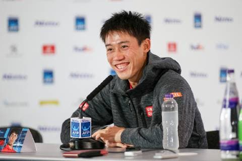 Sport Themen der Woche KW45 Sport Bilder des Tages Kei Nishikori of Japan during a press conference PK Pressekonferenz after the men s singles match of the 2018 Nitto ATP Tennis Herren Finals against Roger Federer of Switzerland at the O2 Arena in London, England on November 11, 2018. Noxthirdxpartyxsales  (91307046)
