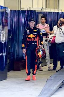 Second place for Max Verstappen (NED), 33, Red Bull Racing, after crash and clash with Esteban Ocon, Grand Prix Brazil, Circuit Autodromo Carlos Pace, Interlagos, Sao Paulo, Brazil, Formula1, Round 20, 2018. Photo: Credit: © Motorsports: FIA Formula One World Championship WM Weltmeisterschaft 2018, Grand Prix of Brazil World Championship;2018;Grand Prix;Brazil , Sao Paulo Brazil