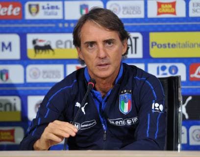 Fußball, Nationalteam Italien Pressekonferenz Photo LaPresse - Jennifer Lorenzini 12 Nvember 2018 Firenze (Italy) Soccer Italy Italian Football meeting - "Coverciano" - press conference PK Pressekonferenz Roberto Mancini In the pic: Roberto Mancini  Copyright: xJenniferxLorenzini LaPressex