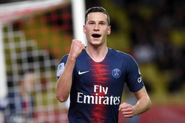 Ligue 1 2018 - 2019, Monte-Carlo, AS Monaco - PSG 0-4, celebration, JULIAN DRAXLER LIGUE 1 2018-19 AS MONACO-PSG PARIS SAINT GERMAIN 0-4