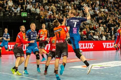 Tollbring TRUCHANOVICIUS Jonas HANDBALL : Montpellier HB vs Rhein Neckar - EHF Ligue des Champions - 14 11 2018 GuillaumeBresson Panoramic 