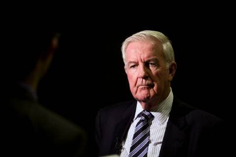 WADA press conferance in Baku Craig Reedie, President of the World Anti-Doping Agency, gestures during a news conference following a meeting of WADA foundation board in Baku, Azerbaijan November 15, 2018. Azerbaijan  AzizxKarimov PacificxPress