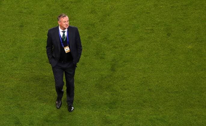 Three International Friendly Länderspiel Aviva Stadium, Dublin 15 11 2018 Republic of Ireland vs Northern Ireland Northern Ireland Manager Michael O Neill Michael O Neill 15 11 2018  Copyright: x©INPHO TommyxDicksonx TD_12690