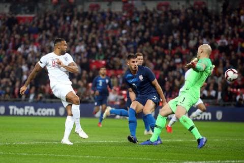 England v USA International Friendly L?nderspiel Callum Wilson of England has a shot on goal but misses a great chance during the International Friendly match at Wembley Stadium, London Content Not Available For UK Newspapers Copyright: xPaulxChestertonx FIL-12555-0027