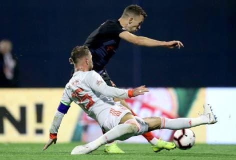 PXL_UEFA Nations League, Croatia vs. Spain 15.11.2018., stadium Maksimir, Zagreb, Croatia - UEFA Nations League A group 4, round 3, Croatia vs. Spain. Sergio Ramos, Ivan Perisic.  IgorxKralj PIXSELL