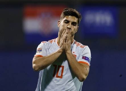 Partido de la Liga de las Naciones entre Croacia y Espana. En la imagen, Asensio.UEFA Nations League match between Croatia and Spain. In this picture, Asensio. 