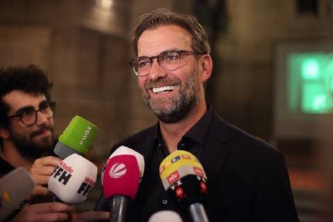 JUERGEN KLOPP VERLEIHUNG DES MAINZER MEDIENPREISES FUER NACHHALTIGES MEDIALES WIRKEN AN JUERGEN KLOPP CHRISTUSKIRCHE, MAINZ 