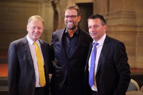 PROF. DR. CHRISTIAN VAHL, JUERGEN KLOPP, CHRISTIAN HEIDEL VERLEIHUNG DES MAINZER MEDIENPREISES FUER NACHHALTIGES MEDIALES WIRKEN AN JUERGEN KLOPP CHRISTUSKIRCHE, MAINZ 
