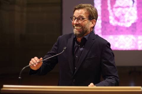 JUERGEN KLOPP VERLEIHUNG DES MAINZER MEDIENPREISES FUER NACHHALTIGES MEDIALES WIRKEN AN JUERGEN KLOPP CHRISTUSKIRCHE, MAINZ 