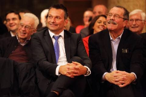 CHRISTIAN HEIDEL, PETER KRAWIETZ VERLEIHUNG DES MAINZER MEDIENPREISES FUER NACHHALTIGES MEDIALES WIRKEN AN JUERGEN KLOPP CHRISTUSKIRCHE, MAINZ 