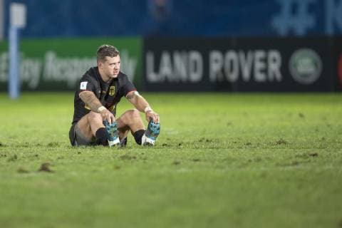 Germany Canada World Cup qualifying game qualifying game for Rugby World Cup 2019 in Japan between Germany and Canada on 17 11 2018 in Marseille Raynor Parkinson Germany 10 has to fight with calf cramps and with great disappointment Marseille Bouches du Rhone France Stade Delort