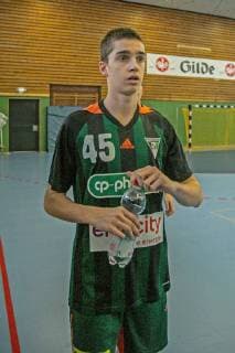 Pablo Urdangarin 45 Spaniard Nephew of Spanish King Felipe here in the A junior team of handball players from Hannover Burgdorf on 17 November 2018 against the Bergisch HC here Pablo 45