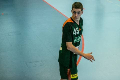 Pablo Urdangarin 45 Spanish nephew of Spanish king Felipe here in the A junior team of handball players from Hannover Burgdorf on 17 November 2018 against the Bergisch HC