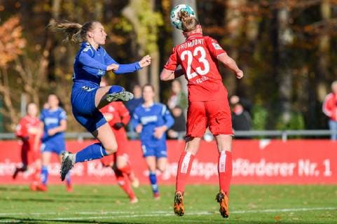 v li Anna Lena Riedel FF USV Jena 15 Romina Frommont FC Köln 23 Header Action Action Football 2 Women Bundesliga 1 FC Köln FF USV Jena DFB REGULATIONS PROHIBIT ANY USE OF PHOTOGRAPHS AS IMAGE SEQUENCES AND OR QUASI VIDEO xmhx