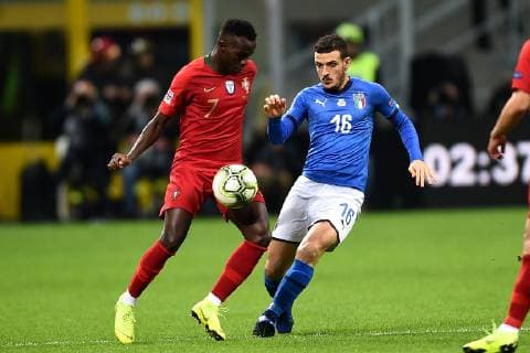 Fußball, Nations League, Italien - Portugal Db Milano 17 11 2018 - Uefa Nations League Italia-Portogallo foto Daniele Buffa Image nella foto: Alessandro Florenzi-Bruma 