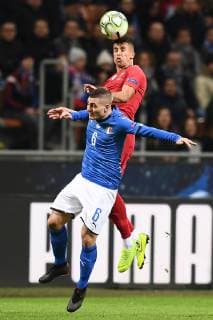 Mg Milano 17 11 2018 - Uefa Nations League Italia-Portogallo foto Matteo Gribaudi Image nella foto: Joao Cancelo-Marco Verratti 