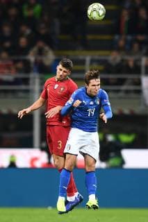 Mg Milano 17 11 2018 - Uefa Nations League Italia-Portogallo foto Matteo Gribaudi Image nella foto: Ruben Dias-Federico Chiesa 