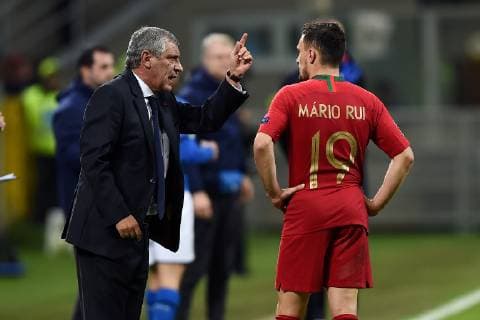 Fußball, Nations League, Italien - Portugal Db Milano 17 11 2018 - Uefa Nations League Italia-Portogallo foto Daniele Buffa Image nella foto: Fernando Santos-Mario Rui 