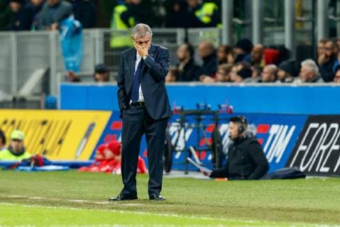 Italy Milan 17 11 2018 UEFA Nations League A Group 3 Italy Portugal coach Fernando Santos POR looks DeFodi048