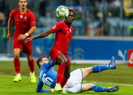 Italy Milan 17 11 2018 UEFA Nations League A Group 3 Italy Portugal Bruma POR and Marco Verratti ITA in the total DeFodi048