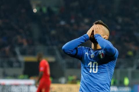 Italy Milan 17 11 2018 UEFA Nations League A Group 3 Italy Portugal Lorenzo Insigne ITA gesticulated gesticulated DeFodi048