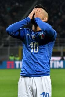 Lorenzo Insigne of Italy reacts during the Nations League League A group 3 football match between Italy and Portugal at stadio Giuseppe Meazza, Milano, November, 17, 2018 Foto Andrea Staccioli Insidefoto andreaxstaccioli