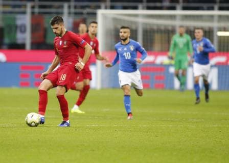 November 17, 2018 - Milan, Italy - Rben Neves during the Nation League match between Italia v Portogallo, in Milan Giuseppe Meazza Stadio, on November 17, 2018. Italy v Portugal - UEFA Nations League A  - ZUMAn230 20181117_zaa_n230_484 Copyright: xLorisxRosellix
