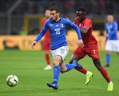(181118) -- MILAN, Nov. 18, 2018 -- Italy s Alessandro Florenzi (L) vies with Portugal s Bruma during the UEFA Nations League soccer match between Italy and Portugal in Milan, Italy, Nov. 17, 2018. The match ended with a 0-0 draw. ) (SP)ITALY-MILAN-FOOTBALL-UEFA NATIONS LEAGUE-ITA VS POR AlbertoxLingria 