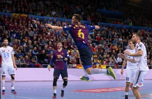 November 17, 2018 - Barcelona, Catalonia, Spain - Casper Mortensen during the match between FC Barcelona Barca and HC Vardar, corresponding to the week 8 of the Velux Champions League, played at the Palau Blaugrana on 17th November 2018 in Barcelona, Spain. Photo: Urbanandsport NurPhoto. FC Barcelona v HC Vardar - Handball Champions League  - ZUMAn230 20181117_zaa_n230_626 Copyright: xJoanxVallsx