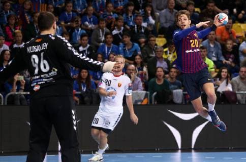 November 17, 2018 - Barcelona, Catalonia, Spain - Aleix Gomez during the match between FC Barcelona Barca and HC Vardar, corresponding to the week 8 of the Velux Champions League, played at the Palau Blaugrana on 17th November 2018 in Barcelona, Spain. Photo: Urbanandsport NurPhoto. FC Barcelona v HC Vardar - Handball Champions League  - ZUMAn230 20181117_zaa_n230_630 Copyright: xJoanxVallsx