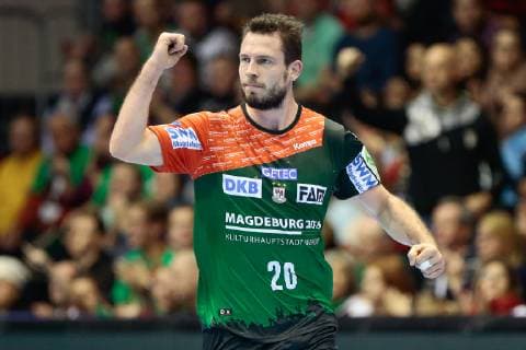 18 11 2018 xtgx Handball EHF Cup SC Magdeburg FC Porto emspor v l Mads Christiansen Magdeburg 20 cheers Goal celebration celebrate the goal celebration GETEC Arena