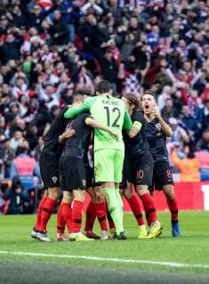 Andrej Kramaric of Croatia celebrates his goal during the UEFA Nation League Group Stage match between England and Croatia at Wembley Stadium, London, England on 18 November 2018. Copyright: xLiamxMcAvoyx 21980021