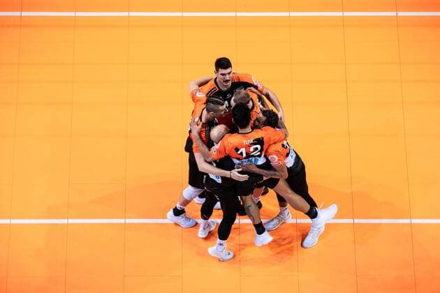 Berlin Germany 18 11 2018 Jubel BR Volleys Volleyball Bundesliga Season 2018 2019 Berlin Recycling Volleys United Volleys Frankfurt